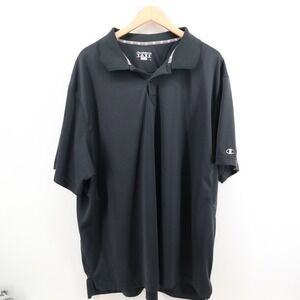 Champion Polo Shirt Men 3XL Athletic Modern‎ Performance Black Good